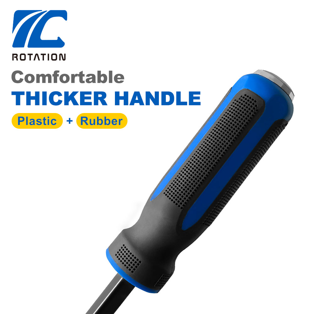 comfortable thicker handle plastic and rubber