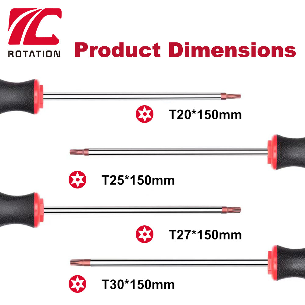 Featuring sizes of T20*150mm, T25*150mm, T27*150mm, T30*150mm