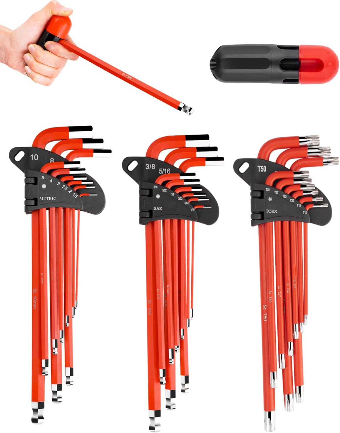 27PC Extra Long Hex Key Set