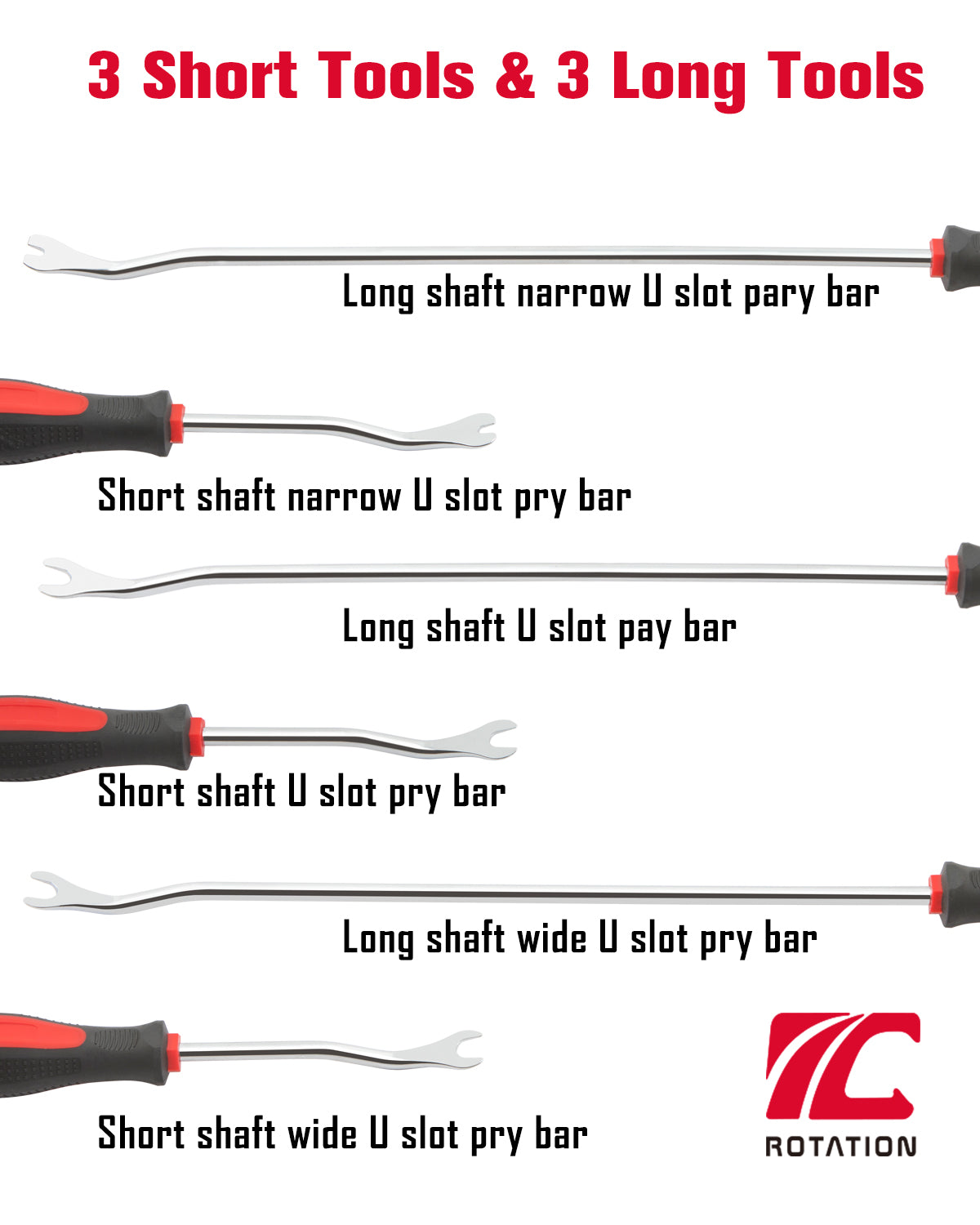 wide size selection
short shaft narrow U slot pry bar
long shaft wide U slot pry bar
short shaft U slot pry bar
long shaft U slot pry bar
short shaft wide U slot pry bar
long shaft narrow U slot pry bar